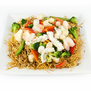65. Fried Noodle with Seafood and Vegetables