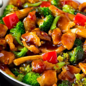 38. Sliced Chicken with Mixed Vegetable