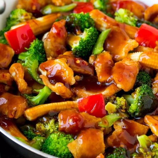 38. Sliced Chicken with Mixed Vegetable